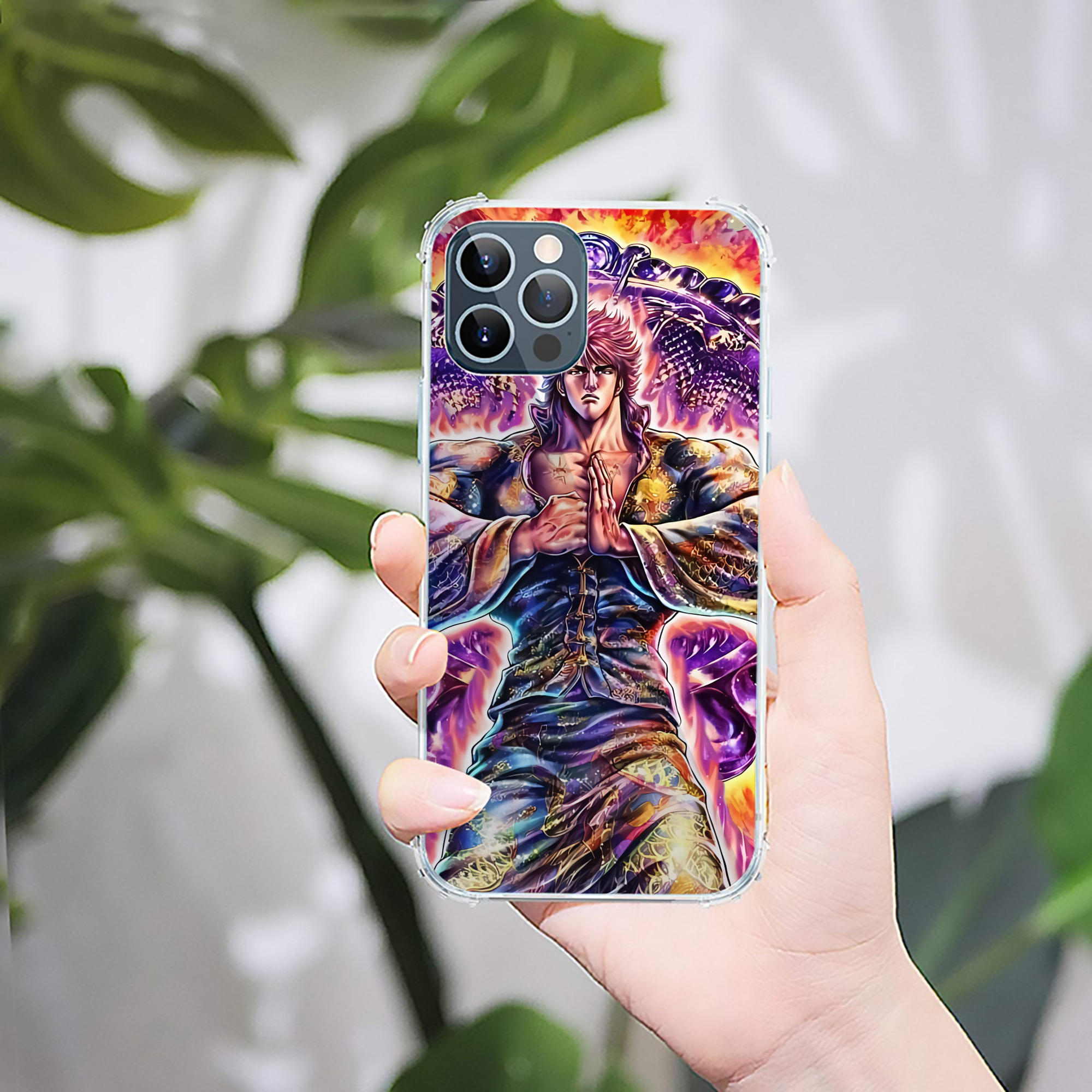 （画像用） 北斗の拳 Fist of the North Star 【iPhone 12シリーズ対応】透明スマホケース（クリアソフトケース）